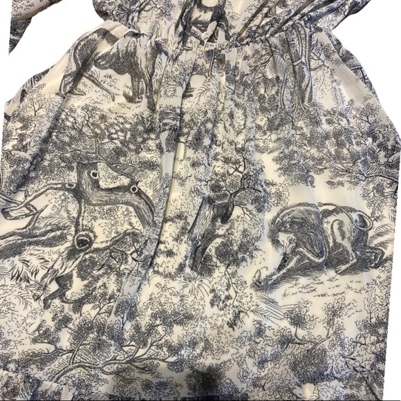 2/40$ ✨Missguided print frill plunge smock dress - Picture 6 of 7